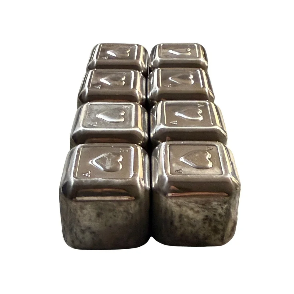 Stainless Steel Whiskey Stones Chilling Cube Reusable Ice Cubes Bar Accessories
